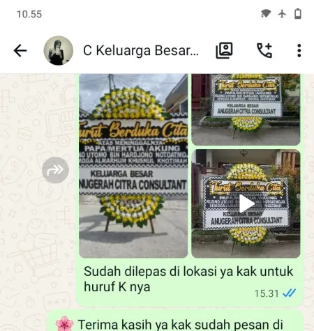 Pengiriman Papan Bunga Duka Duri Kosambi